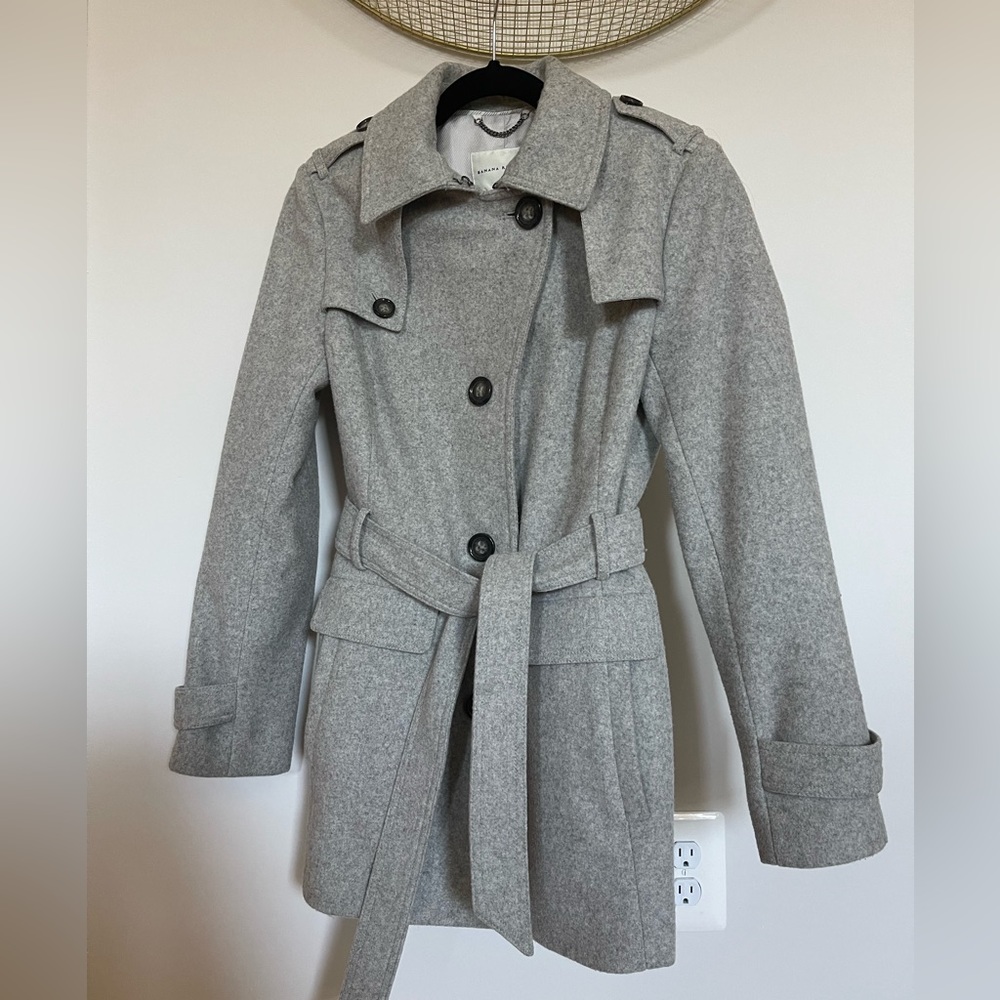 Heather Grey Banana Republic Peacoat